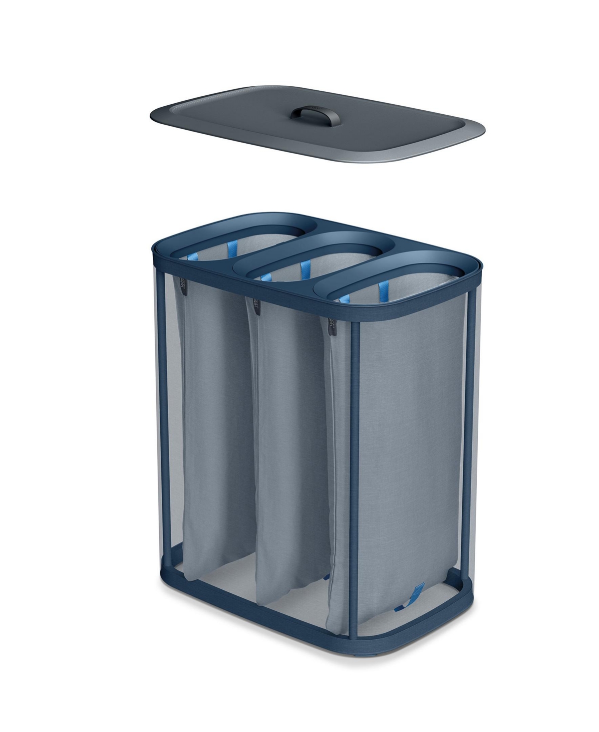 Joseph Joseph Tota Trio 90-litre Easy-empty Laundry Separation Basket In Black