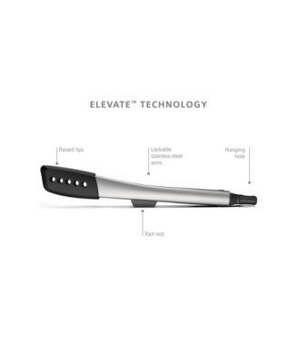Elevate Fusion Set of 2 Silicone Tongs with Integrated Tool Rests