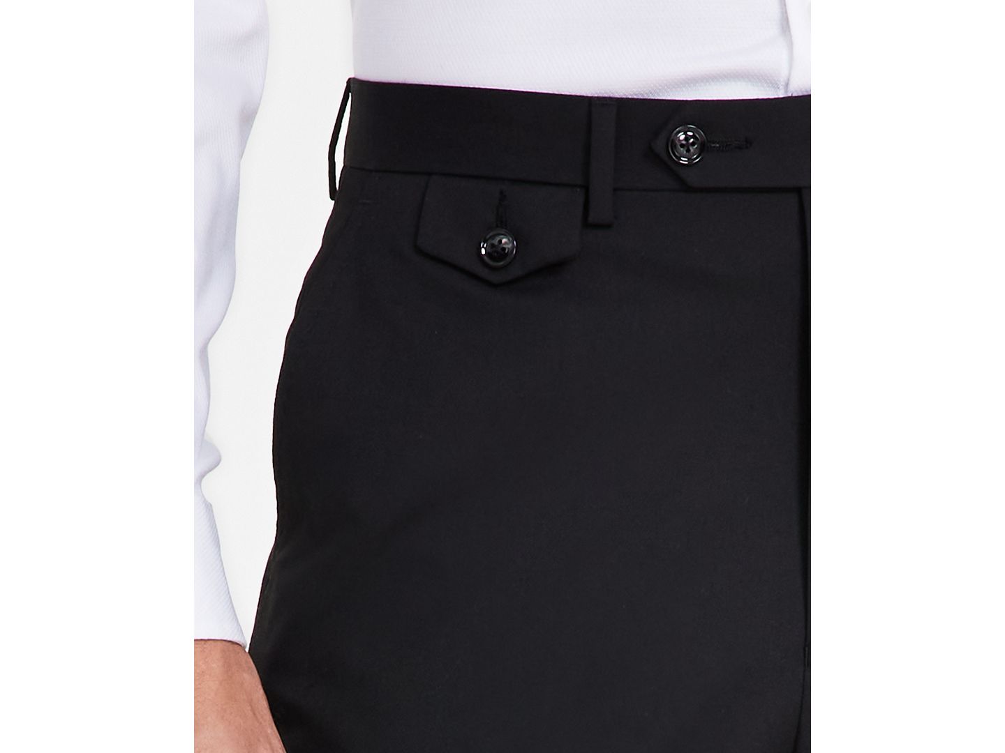 Мужские брюки Tayion Collection Classic-Fit Solid Suit, цвет: Чёрный однотонный — фото 6