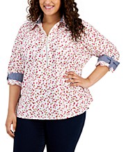 Tommy Hilfiger Plus Size Tops for Women - Macy\'s