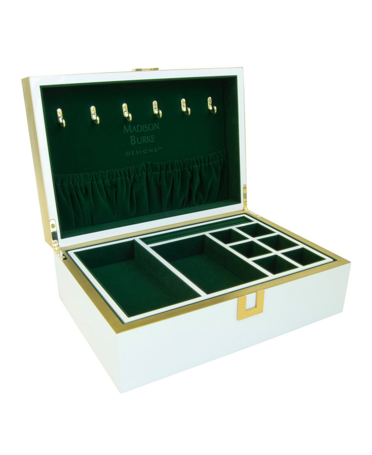 Mele & Co Mab London Jewelry Box With Lacquer Finish In White
