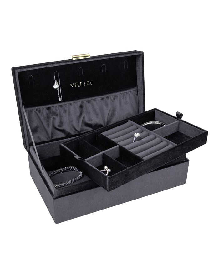 Mele & Co Jewel Onyx Elegant Velvet Jewelry Case Macy's
