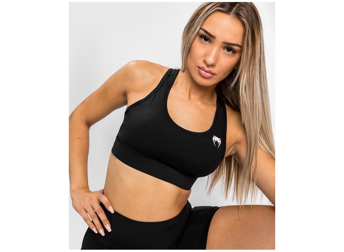 Venum Women's Essential Medium Impact Sport Bras -- Black