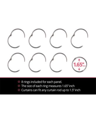 White Thermal Insulated 100% Blackout Curtain Liner Grommet Panels - Total Darkness & Privacy, Energy Efficient, Noise Reducing - with 16 Rings