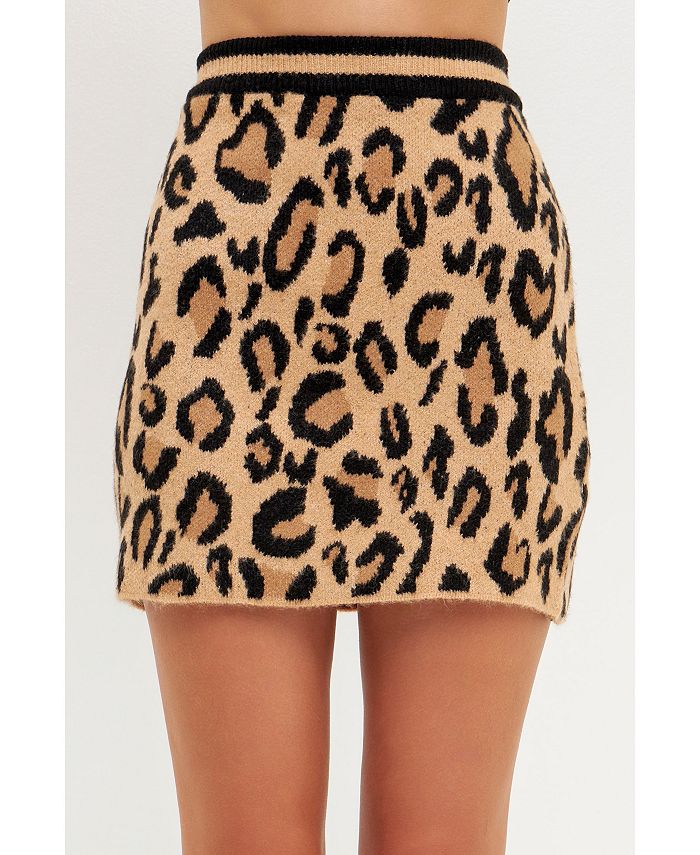 Leopard mini hot sale skirt macy's