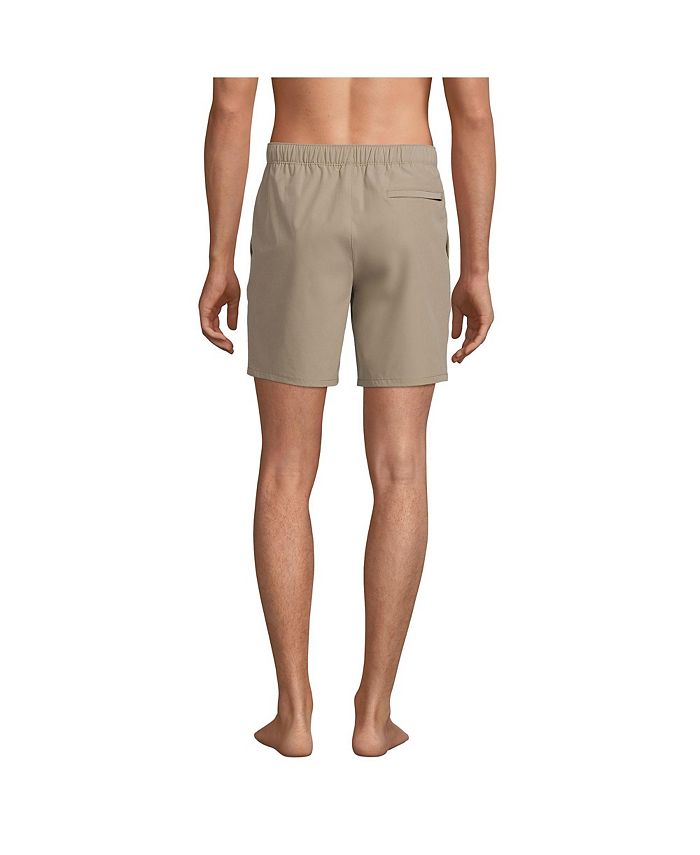 Lands' End Men's Lined 7" Hybrid Swim Shorts Macy's
