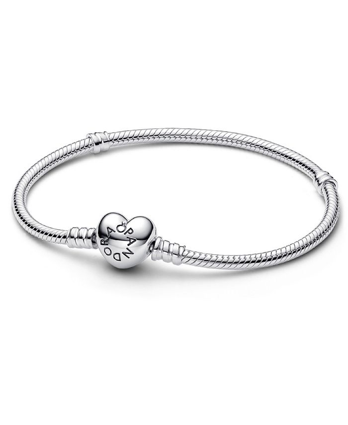Pandora Moments Barrel Clasp Snake Chain Bracelet, Sterling silver