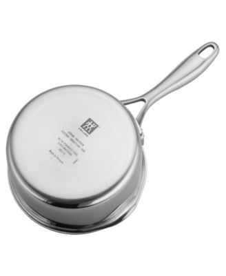 Clad CFX 1-Qt. Saucepan with Strainer Lid and Pouring Spouts