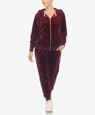 Women's Velour Tracksuit Loungewear 2-Piece Set