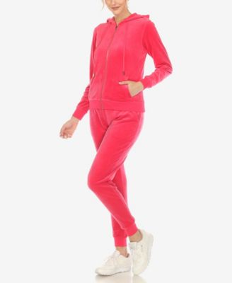 Women's Velour Tracksuit Loungewear 2pc Set