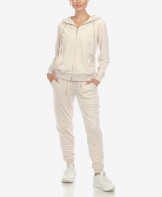 Women's Velour Tracksuit Loungewear 2-Piece Set