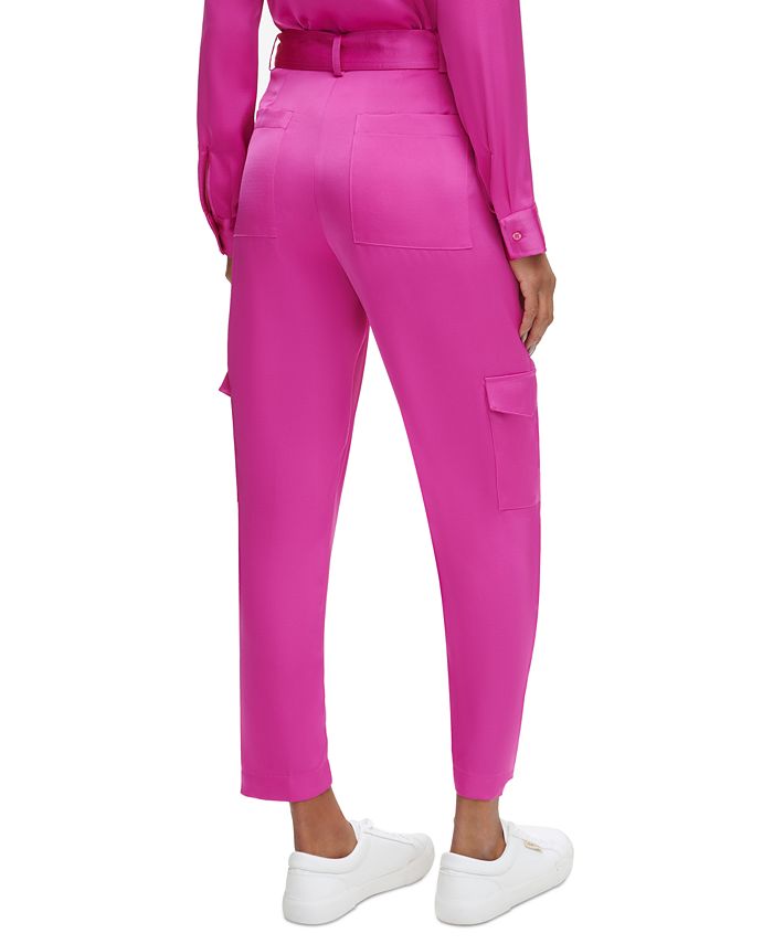 Calvin Klein Women's Belted Cargo Pants - Macy's