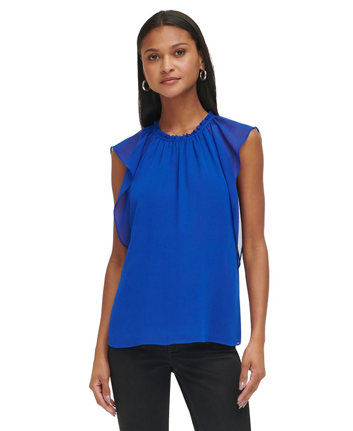 Macys chiffon online tops
