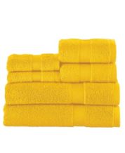 Arkwright Fast Dry Zero Twist 6-Piece Towel Set - 6-Piece Set - Yellow
