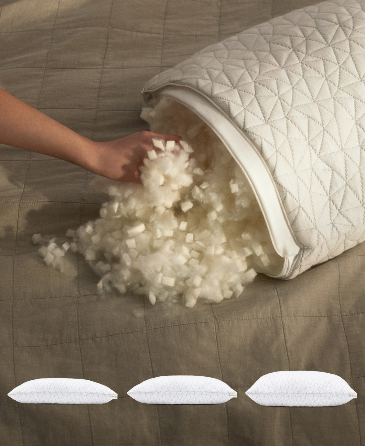 Shop Coop Sleep Goods The Original Adjustable Memory Foam Pillow, Queen In White