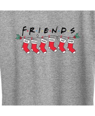 Trendy Plus Size Friends Christmas Stockings Graphic T-shirt