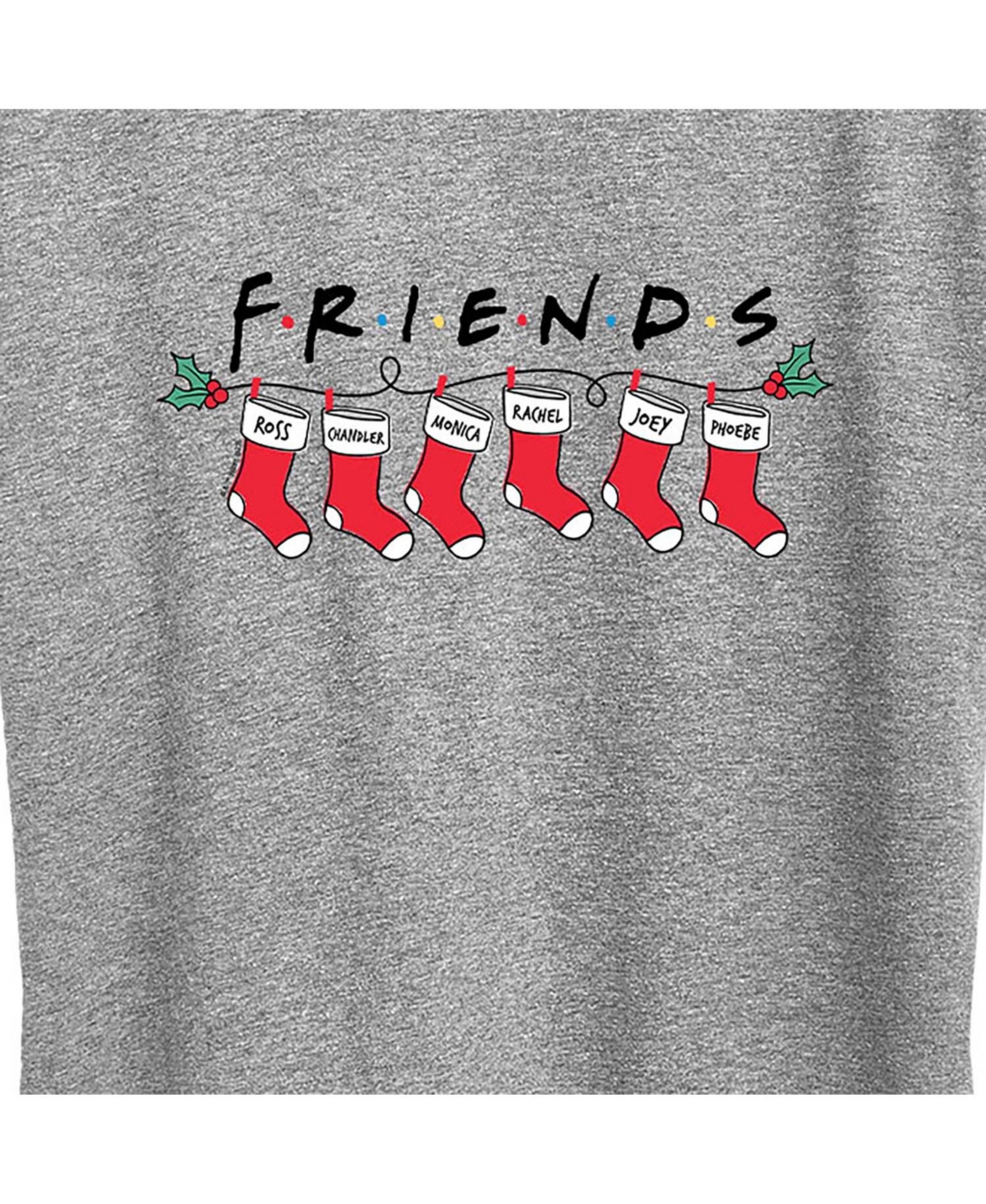 Trendy Plus Size Friends Christmas Stockings Graphic T-shirt