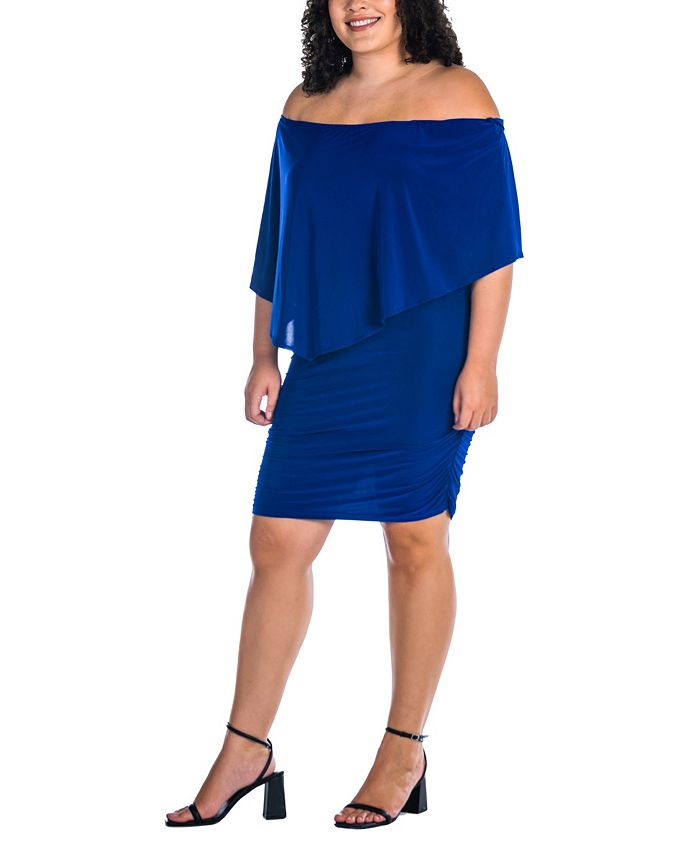 24seven Comfort Apparel Plus Size Bodycon Mini Dress - Macy's