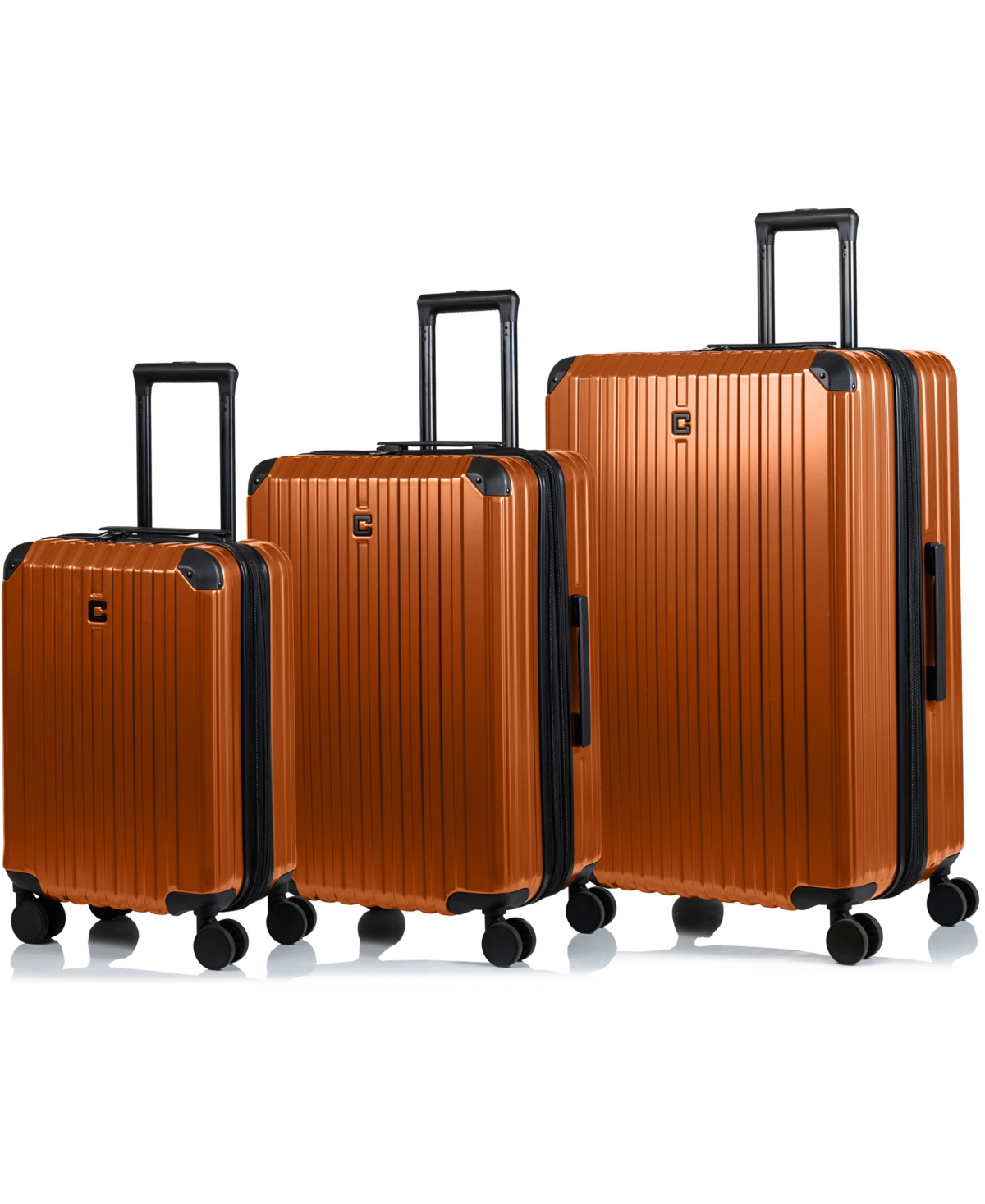 Champs 3 Piece Element Hardside Luggage Set In Copper