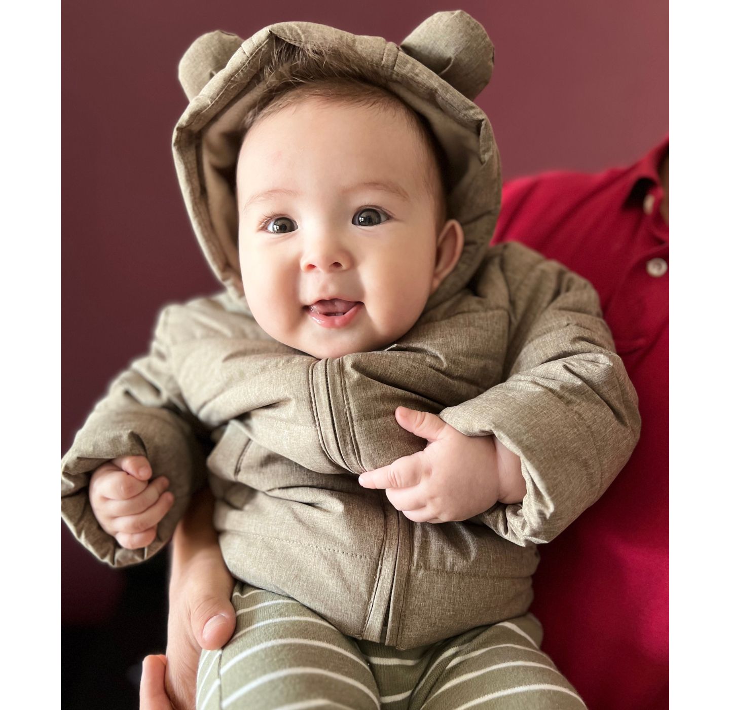 Куртка Rokka&Rolla Fleece Hooded Puffer Jacket для мальчиков-малышей, цвет: Бежевый — фото 2