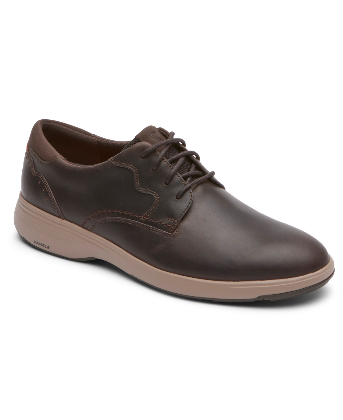 Rockport Men's Noah Plain Toe Shoes In Dark Brown