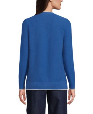 Women's Fine Gauge Cotton Cardigan and Tank Sweater Set