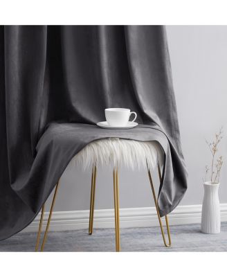Sawyer Premium Luxurious Lush Velvet Soft Light Filtering Grommet Window Curtains - Set of 2 Panels