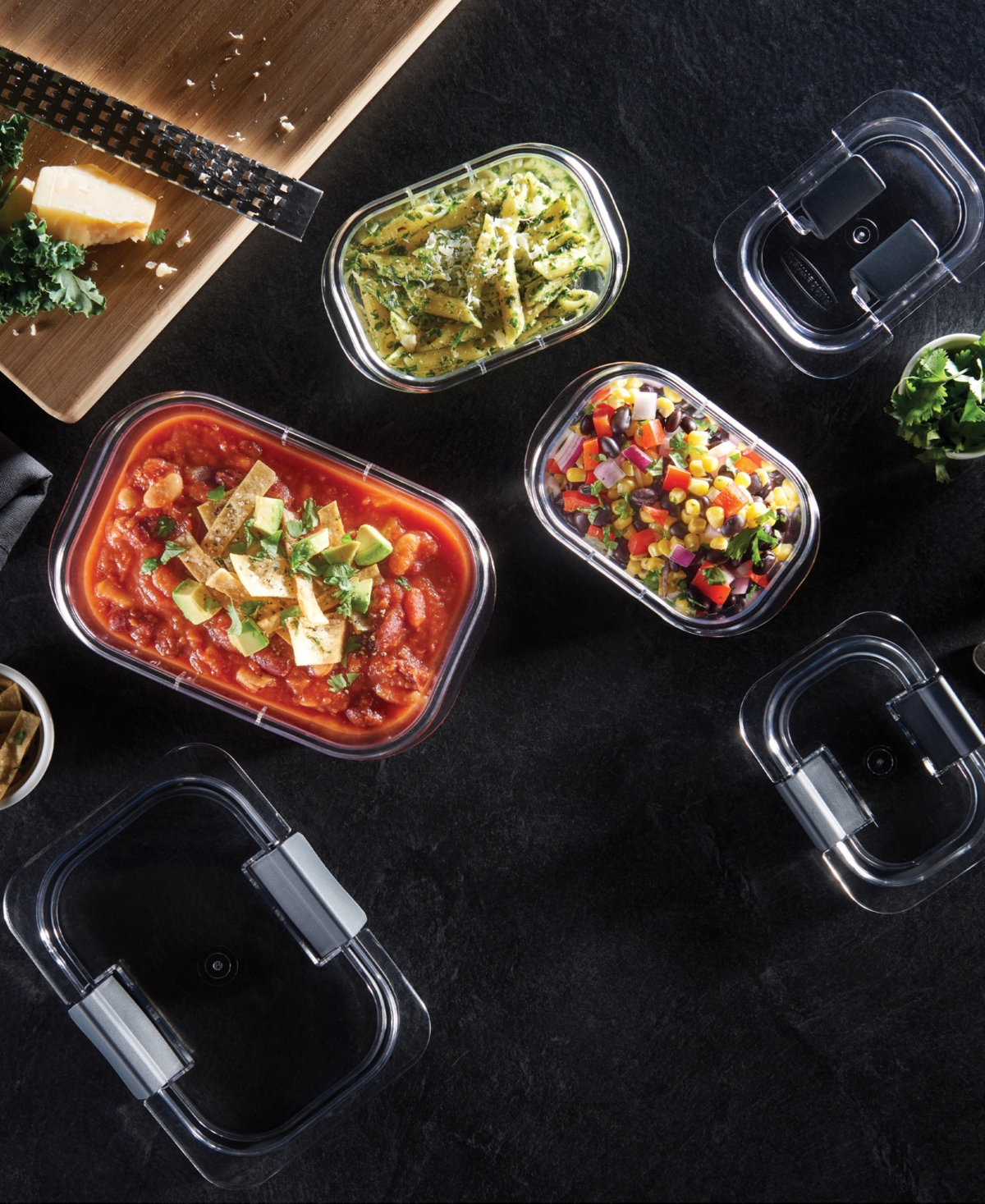 Rubbermaid 2 Piece Brilliance 3.2 Cup Food Storage Container Set In Clear