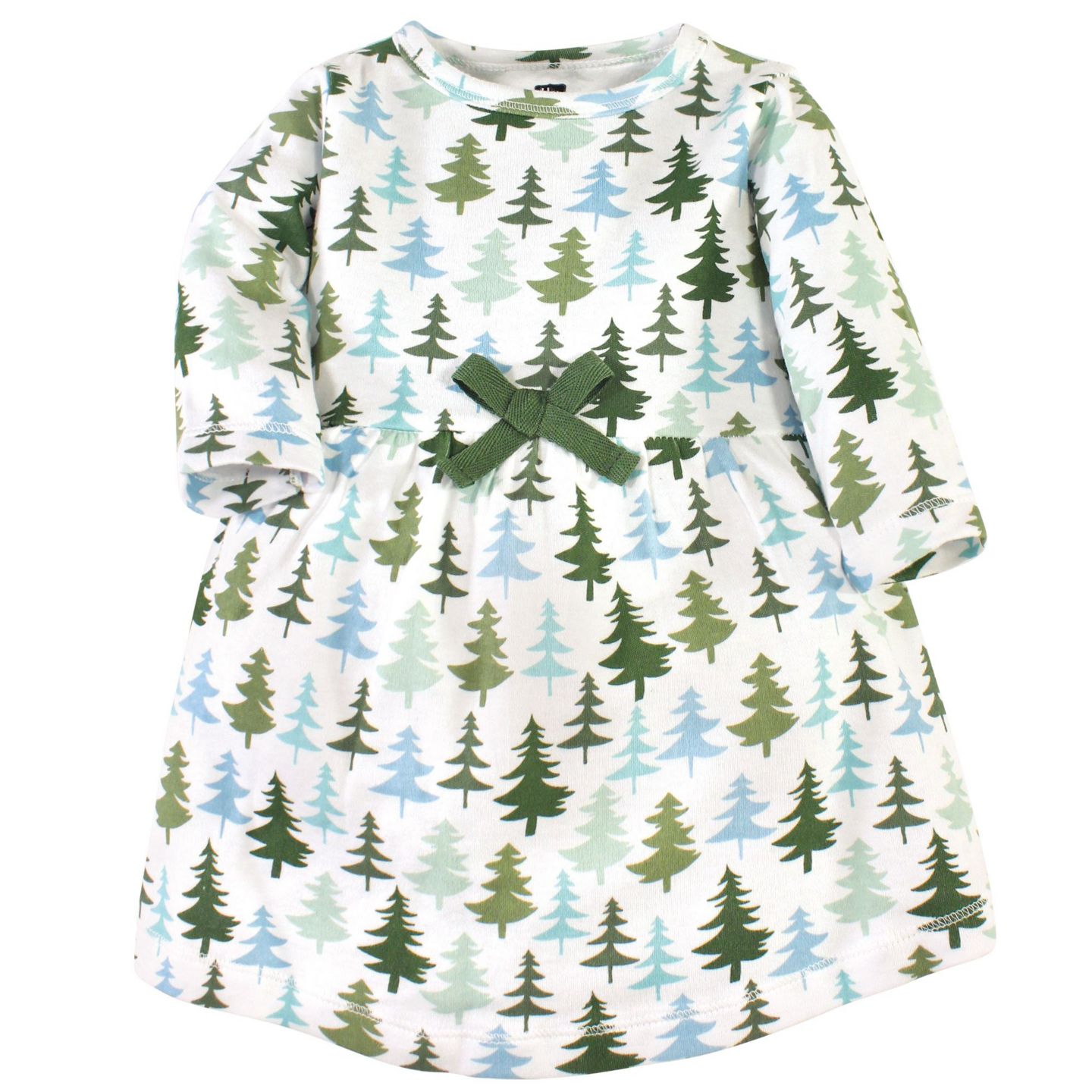 Платья Hudson Baby Two-Piece Set of Long-Sleeve Dresses для девочек-малышей, цвет: Вечнозелёный — фото 3