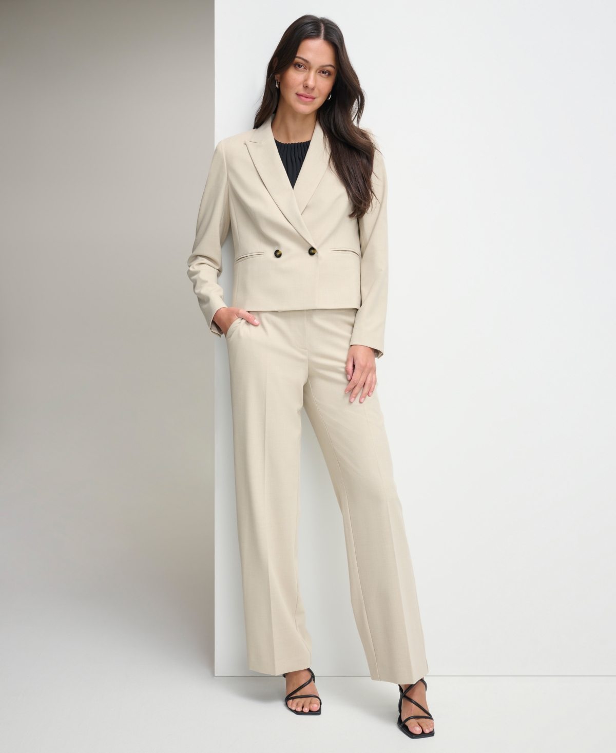 Dkny Women's Peak-Lapel Button Blazer
