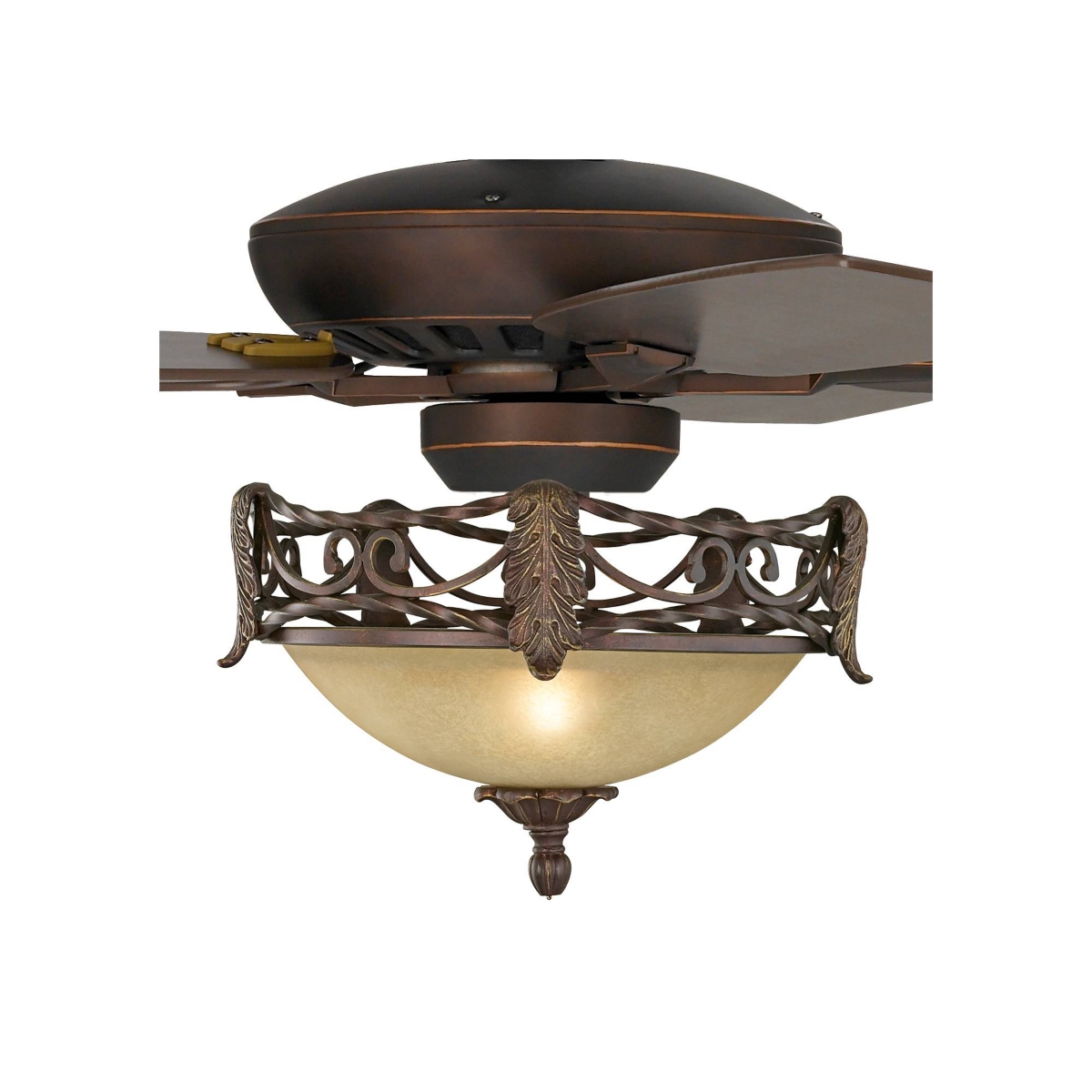 Casa Vieja Journey Rustic Vintage like Ceiling Fan with Led Light Remote Oil Rubbed Bronze Scavo Glass Bowl Low Profile for Living Kitchen House B