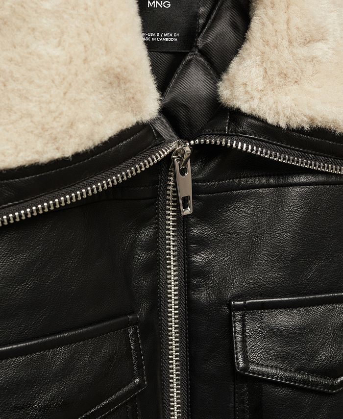 double faced jacket mango