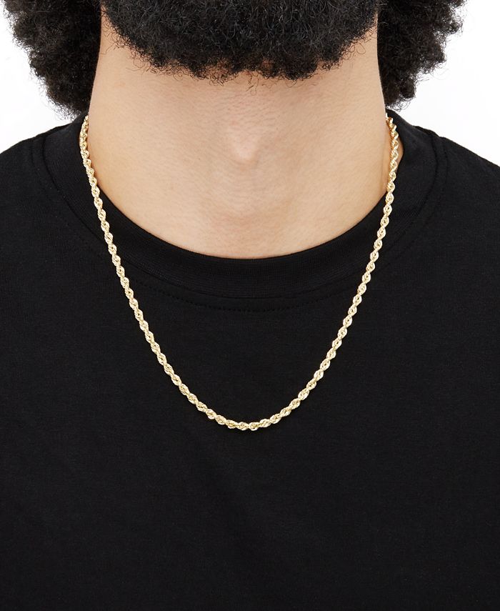 Macy's Glitter Rope Link 22" Chain Necklace (13/4mm) in 10k Gold Macy's