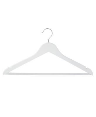 Honey Can Do 24 Pack Non-Slip Swivel Hook Wood Hangers - White