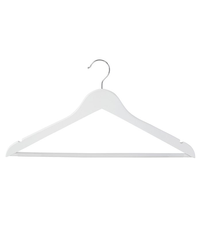 Maple Wooden Top Hangers  Chrome Hook & Triangle Notches