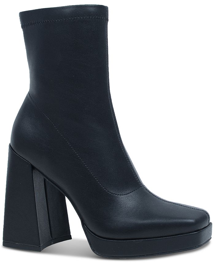 Macy's black sale ankle booties