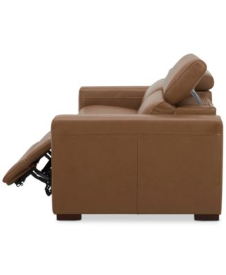 Nevio 82" 2-Pc. Leather Sectional with 2 Power Recliners and Headrests, Created For Macy's