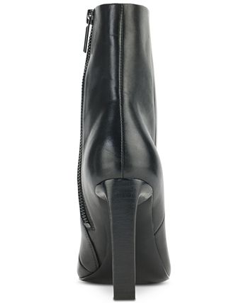 Karl lagerfeld paris sophia leather block heel booties deals