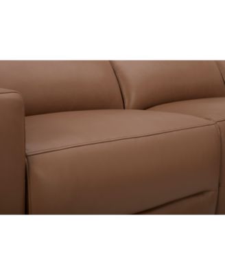 Nevio 39" Leather Power Recliner and Headrest, Created For Macy's
