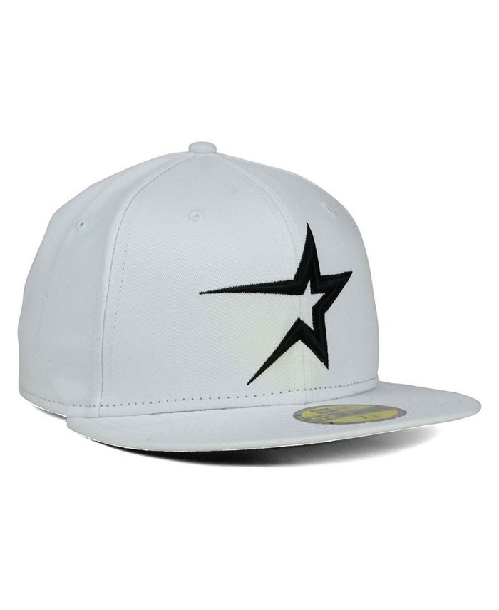 New Era Houston Astros White And Black 59FIFTY Cap - Macy's