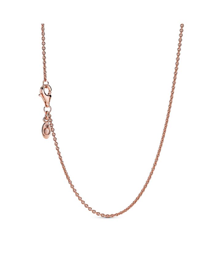 Pandora 14K Rose Gold-Plated Classic Cable Chain Necklace - Macy's