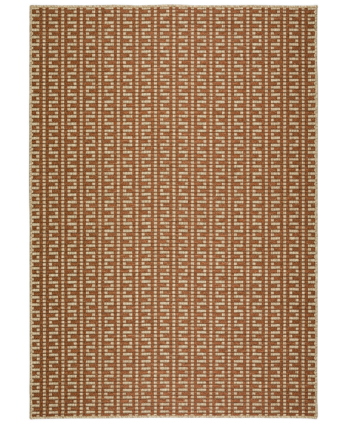 Shop D Style Nusa Outdoor Nsa9 2'3" X 7'5" Runner Area Rug In Paprika