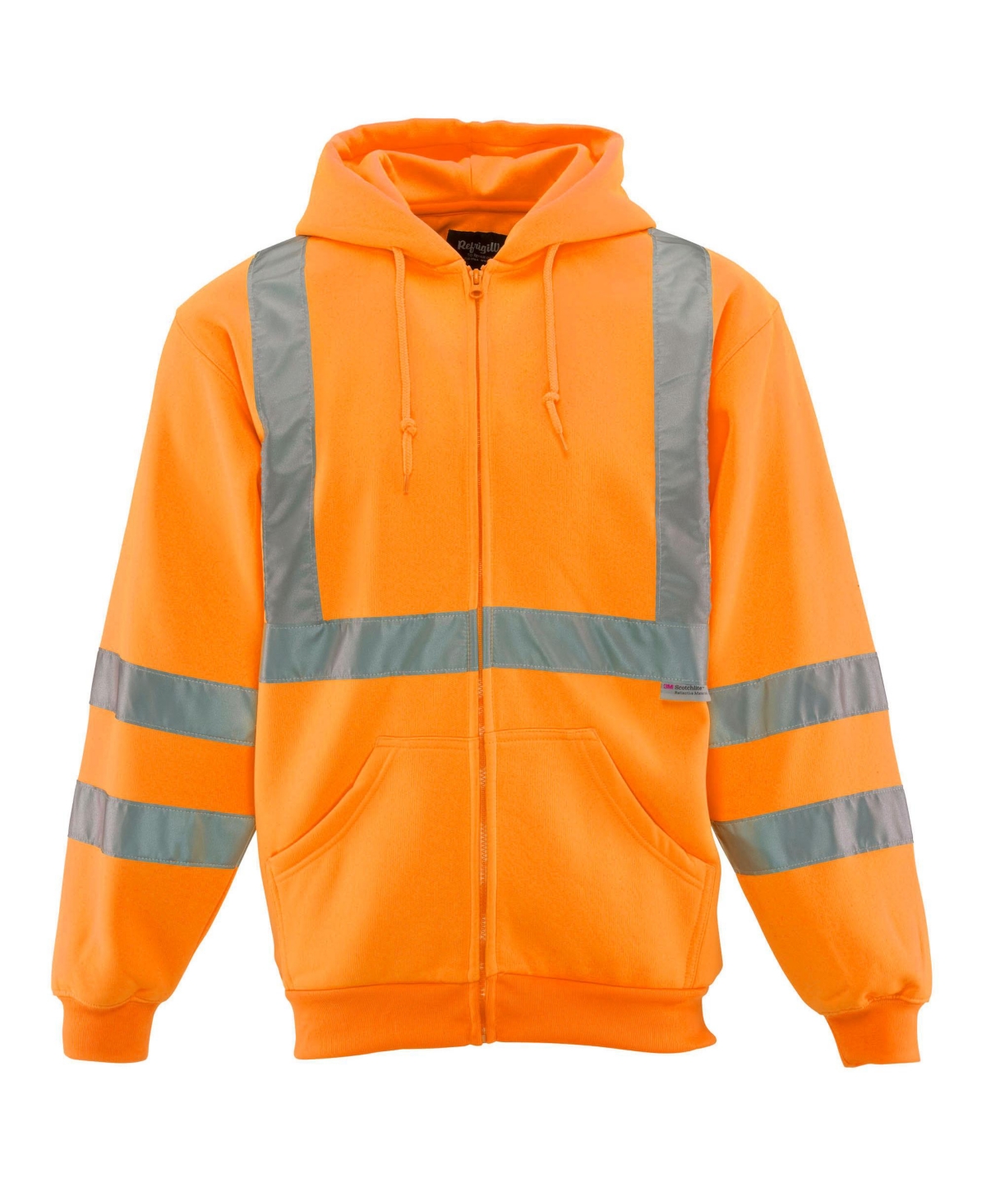 Big & Tall Hi Vis Fleece Hooded Sweatshirt - Orange