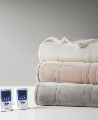 Beautyrest Microplush Heated Blanket Collection With Wifi Technology In Neutral