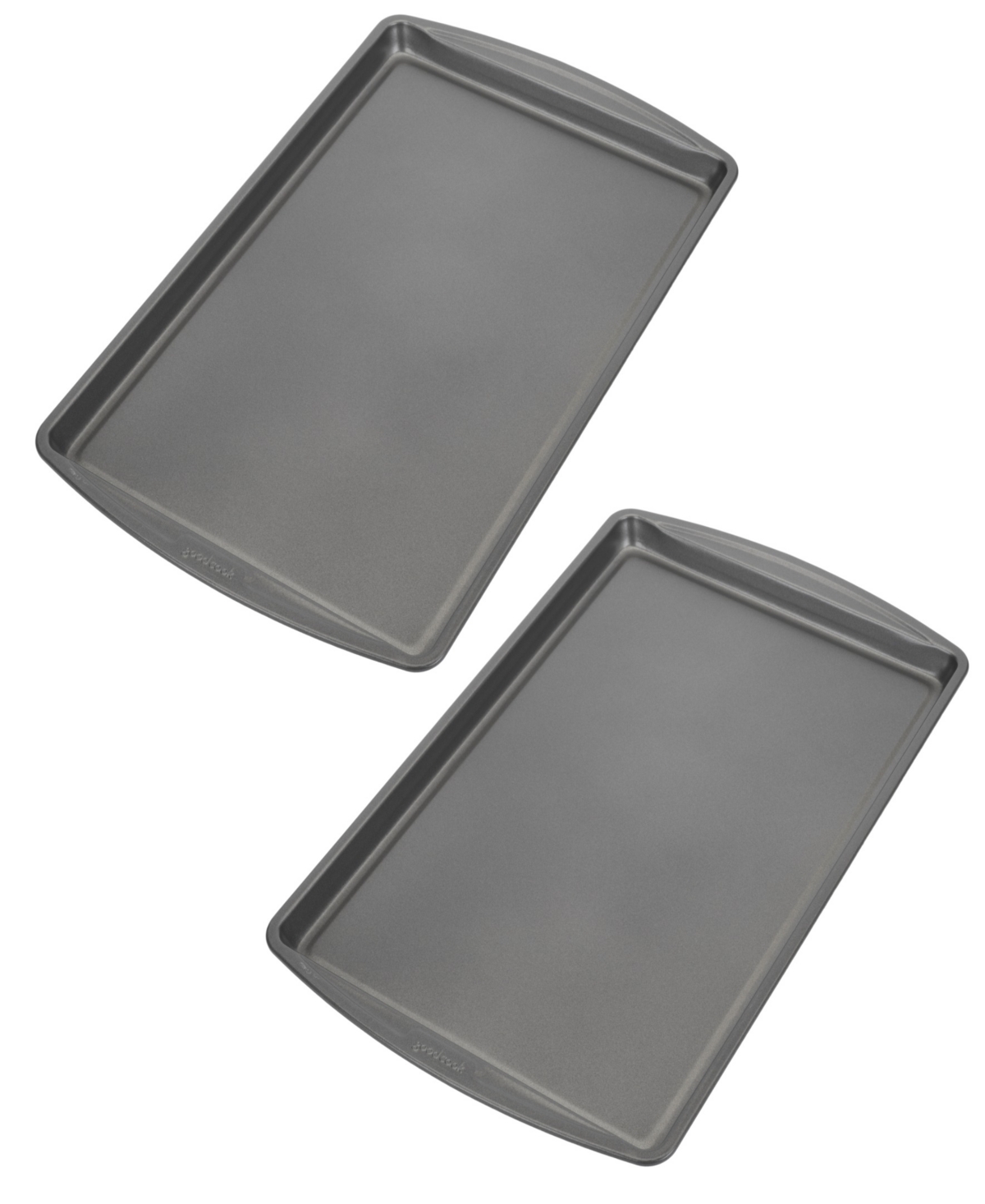Good Cook Set Of 2 Large 17" X 11" Nonstick Steel Multipurpose Cookie Sheets In Gray