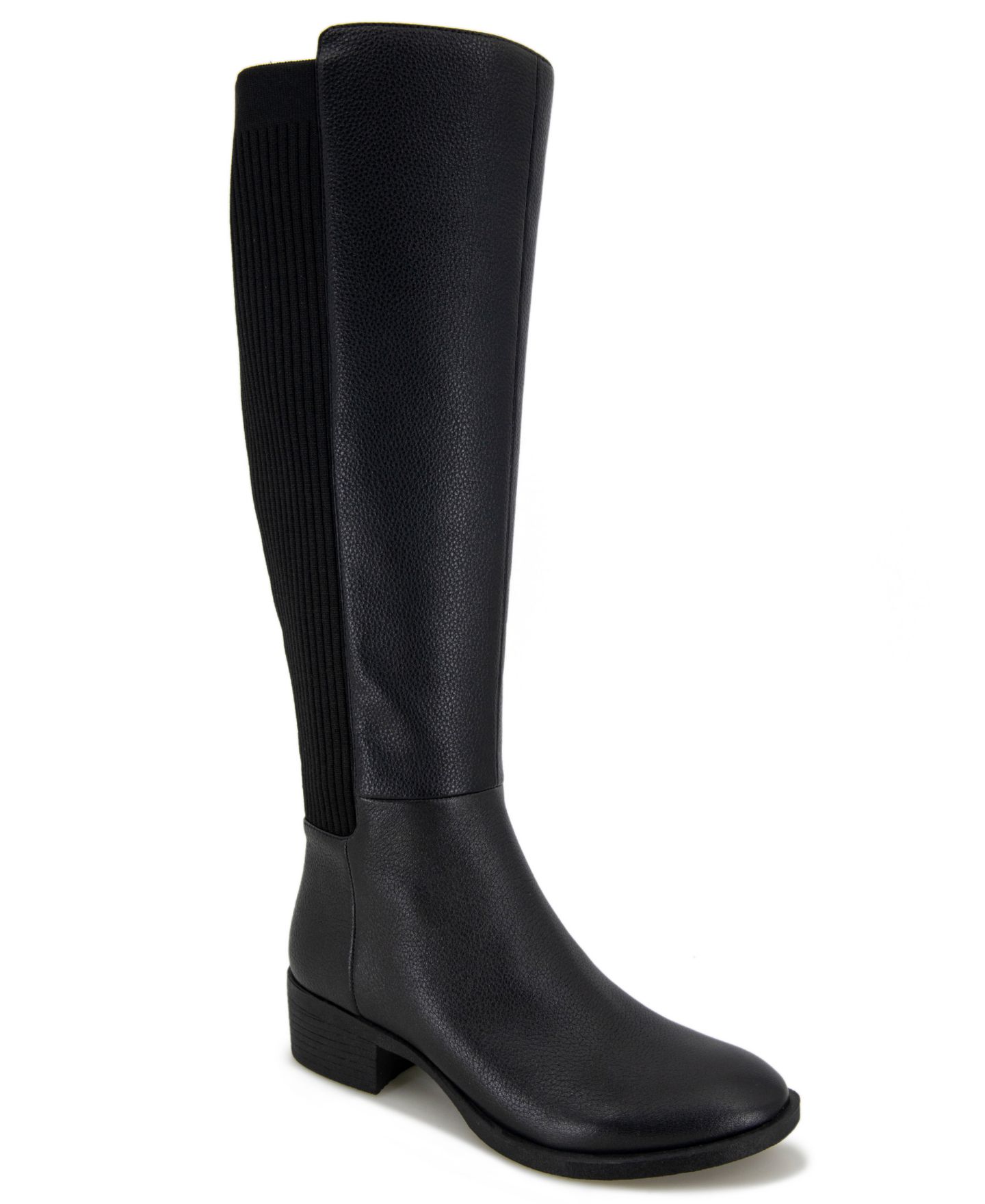 Женские ботинки Kenneth Cole New York Levon Wide Shaft Tall Knee High - Extended Widths, цвет: Чёрный — фото 1
