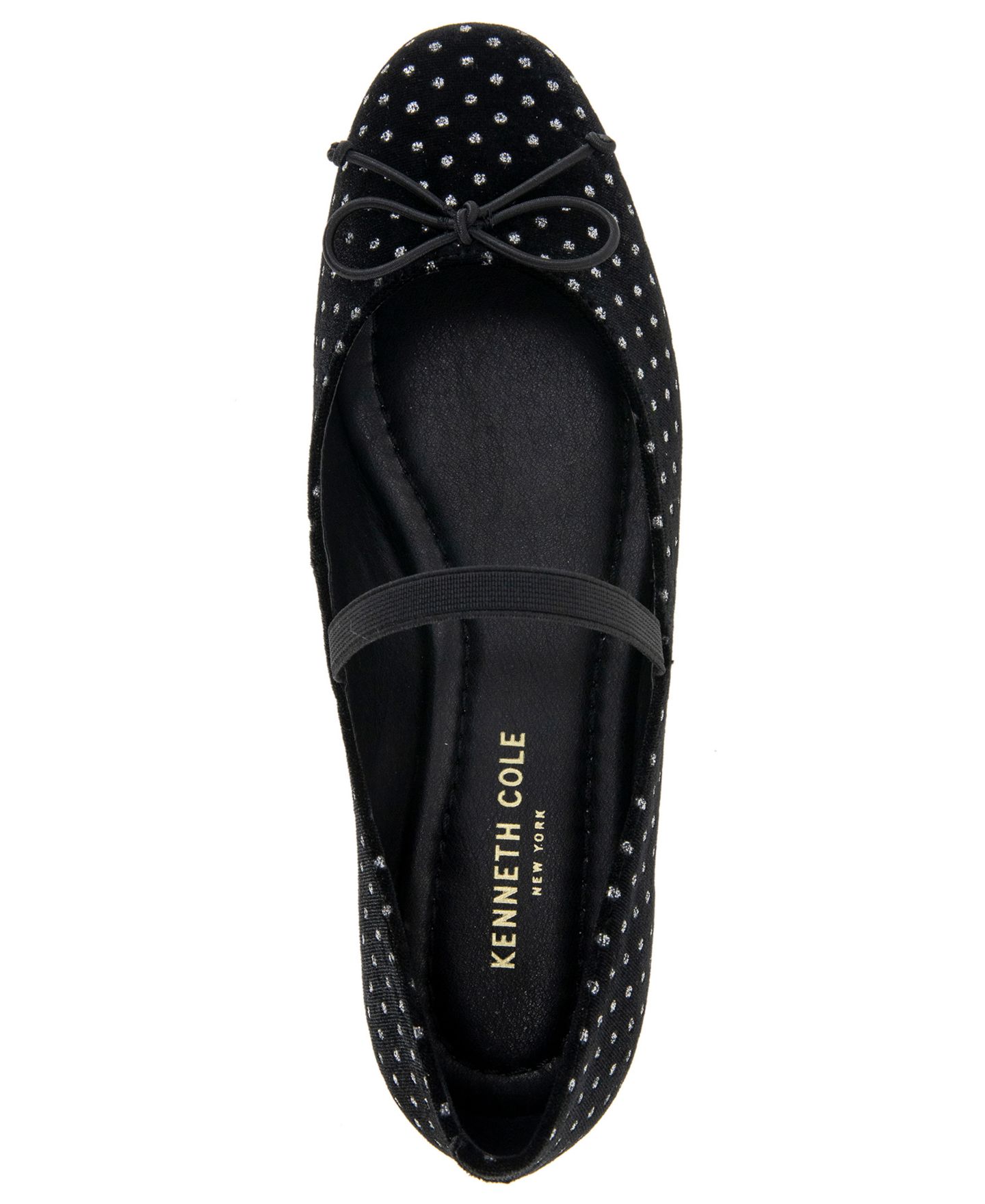 Женские балетки Kenneth Cole New York Myra Square Toe Ballet Flats, цвет: Чёрный / Серебристый — фото 4