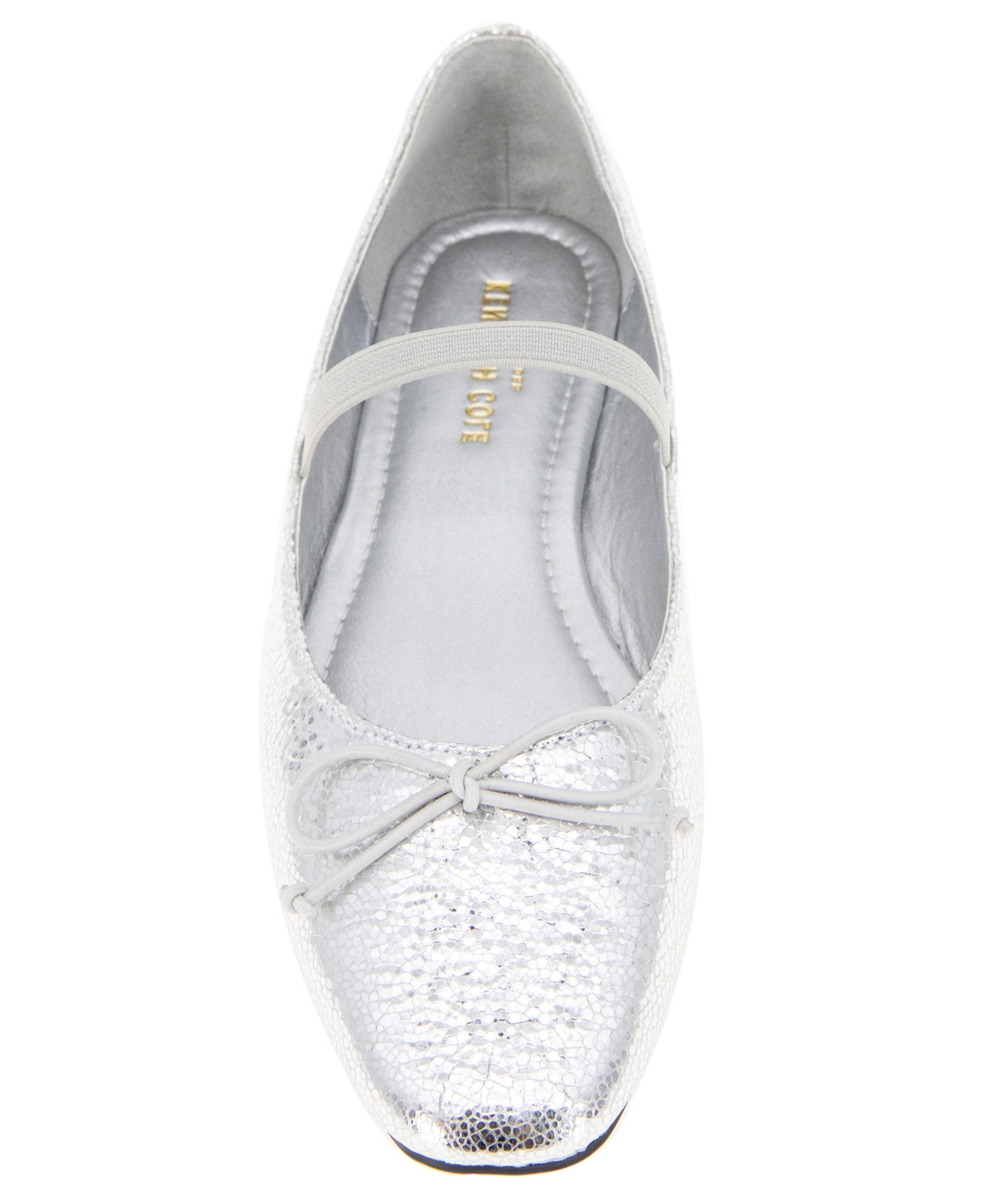 Kenneth Cole New York Women's Myra Square Toe Ballet Flats - Silver - Manmade