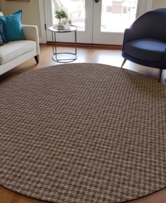 Hinton Washable HN1 8' x 8' Round Area Rug