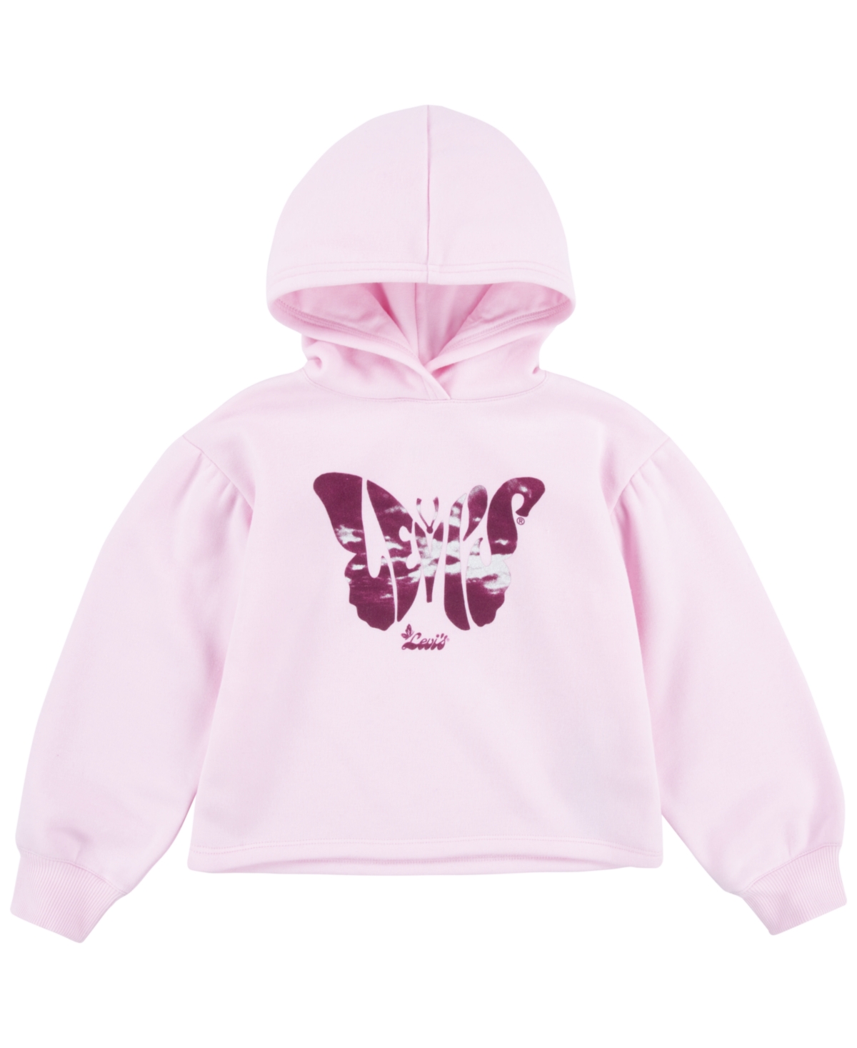 LEVI'S LITTLE GIRLS MEET AND GREET BUTTERFLY PULLOVER HOODIE